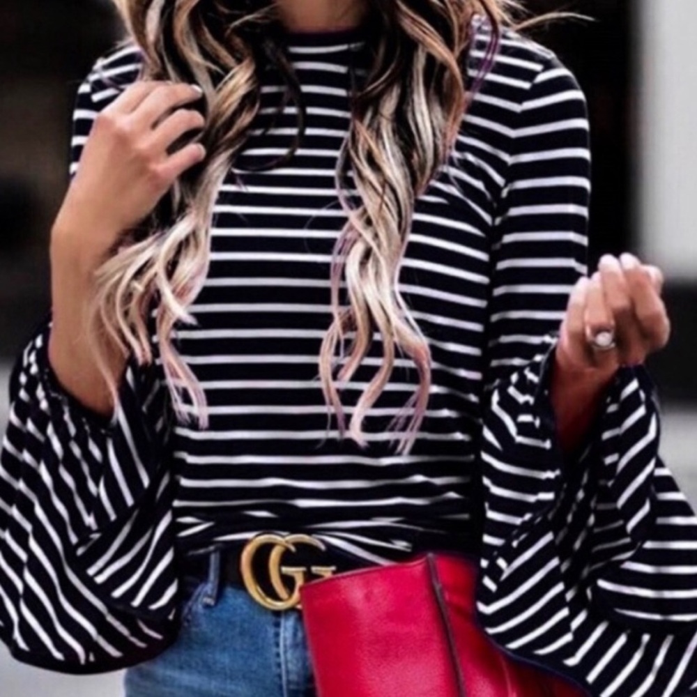 Chic Long Bell Sleeve Top